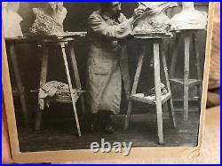1915 Antique French Photography Artist Sculptor Identifier Photo