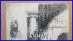Antique Drawing Artist French Pierre Duteurtre Dut Scene Classic BM53.1 F