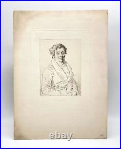 Antique Engraving Print Portrait of Auguste-Ambroise Tardieu -French Physician