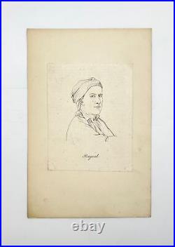 Antique Engraving Print Portrait of Guillaume Renal French presbyter Art