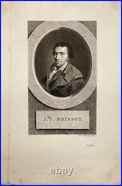 Antique Engraving Print Portrait of Jacques Pierre Brissot French Revolution