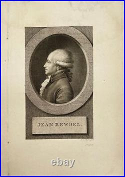 Antique Engraving Print Portrait of Jean-Francois Reubell French Lawyer