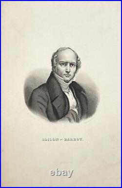 Antique Engraving Print Portrait of Odilon Barrot French Politician France