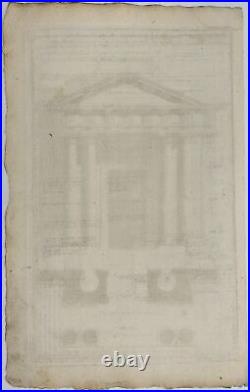 Antique French Architectural Etching The Doric Columns Capital Neufforge