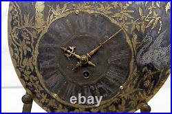 Antique French BRASS & SILVER Artist PALETTE CLOCK & Easel parts repair restore