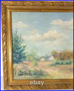 Antique French Impressionist Oil Painting Artist Board Boston Frost & Adams