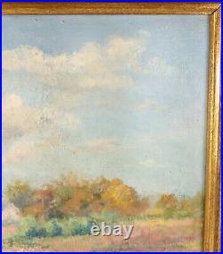 Antique French Impressionist Oil Painting Artist Board Boston Frost & Adams