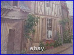 Antique French Oil Painting On Canvas, Signed
