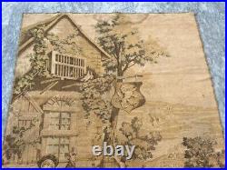 Antique French Tapestry Wall Hanging Goblins Medieval Tapestry 193 x 121 cm