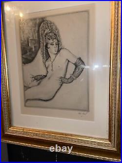 Antique Original French Artist Etching Edouard Chimot Erotica Lot Of 4 Pieces