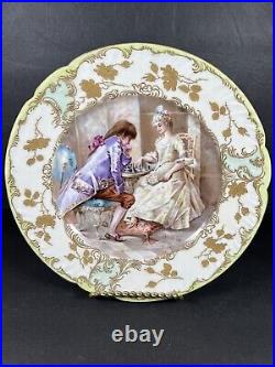 Antique Pairpoint Limoges Hand Painted Plate Artist Signed ca 1880