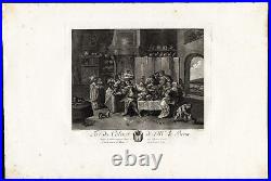 Antique Print-PAINTING-DRINKING-PLAYING MUSIC-Le Brun-Franck-Garreau-1792