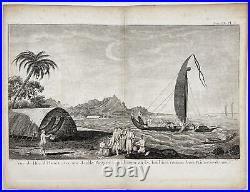 Antique Print Raiatea Island French Polynesian Culture James Cook Voyage