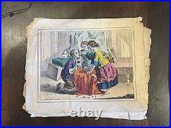 Antique Rare Victorian Chromolithographed French Game Multiple Artistic Scenes