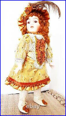 Antique Reproduction Bru Jne 13 Victorian Porcelain Doll Barbara Ota Lindsey New