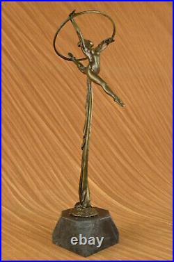 Art Nouveau Leaping Dancer Museum Quality Artwork by French Artist Milo Figurine