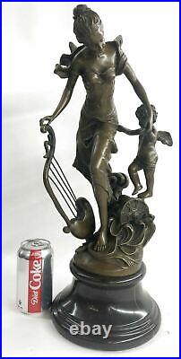 Bronze Sculpture Handcrafted Fairy and putti by Renown French Artist Moreau Deal