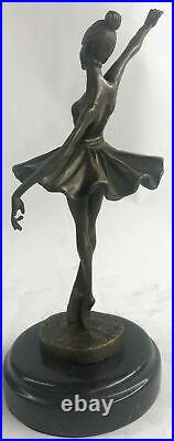 Bronze Sculpture by French Artist Milo Dancer Ballerina Office Art Nouveau DECOR