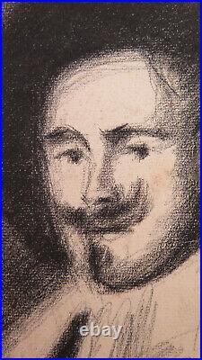 Drawing Antique Portrait Gentleman Artist French Pierre Duteurtre Dut BM53.1