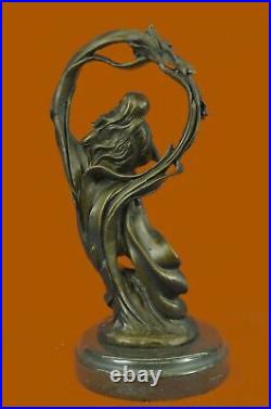 Dream Goddess by Renowned French Artist Augustine Moreau Bronze Sculpture Statue