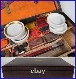 Fab Antique 19th C French Artist's Watercolor and Drafting Chest, Box, Painter's