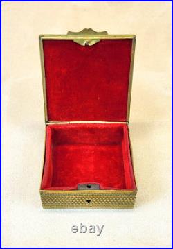 Fine 1890 Belle Époque French Gilt-Bronze & Enamel Artist-Signed Portrait Box