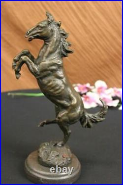 French Artist Barye Rearing Arabian Horse Wild Bronze Sculpture Statue Gift SALE