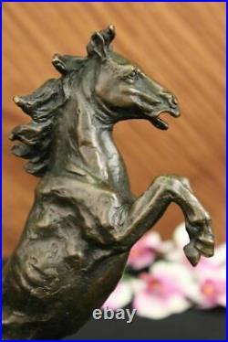 French Artist Barye Rearing Arabian Horse Wild Bronze Sculpture Statue Gift SALE