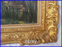 Gilbert Lanquetin, Antique French Framed Oil Painting On Cardboard, Signed