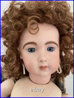 Huge Vintage 1988 Antique French Repro Doll, 70cm Tall, Fully Dressed & Stand