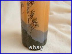 LEGRAS, ANTIQUE FRENCH CAMEO GLASS VASE, SHEPHERD IN FOREST, EARLY 20th CENTURY