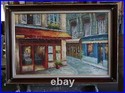 Original Oil Paninting A Paris City Street by Artist Mariel Chapot