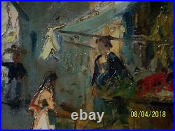 Paul Emile Lecomte Major Listed Artist Antique Original Oil Canvas Authentic