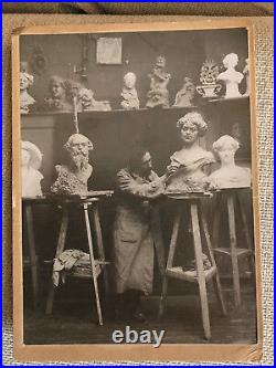 Photo Artist Sculptor With Identify Toulouse 1915 Antique French Photography