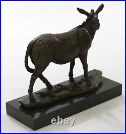 RARE VINTAGE Bronze Donkey Mule Statue Signed by French Artist BARYE Decor