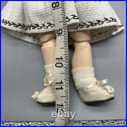 Reproduction Antique Style, Unmarked, Closed Mouth French Doll 11.5 Inches Tall