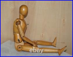 STUNNING CIRCA 1950 ANTIQUE FRENCH ARTISTS LAY FIGURE MEDIUM SIZED LOVELY PATINa