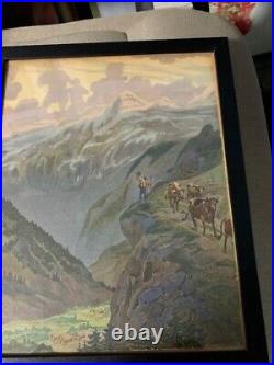 Suisse Canada, signed French Artist JOB, 1900 limited edition lithogra