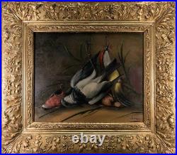 Superb Antique French Oil Painting, Nature Morte, Signed by Artist, Orig. Frame