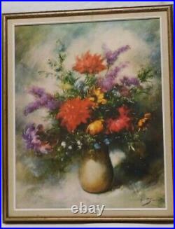 Vintage Blossoming Flowers Floral Print By French Artist Pierre Sorel 26 X 32