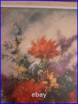 Vintage Blossoming Flowers Floral Print By French Artist Pierre Sorel 26 X 32