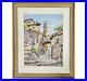 Vintage_FRENCH_AQUARELLE_Gilt_Framed_TOWN_of_ST_PAUL_Scene_WATERCOLOR_PAINTING_01_swe
