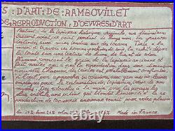 Vintage Les Editions d'Art de Rambouillet French Tapestry 150x170cm Large France